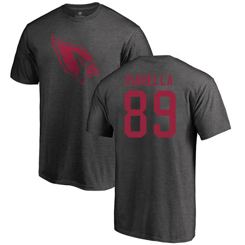 Arizona Cardinals Men Ash Andy Isabella One Color NFL Football #89 T Shirt->arizona cardinals->NFL Jersey